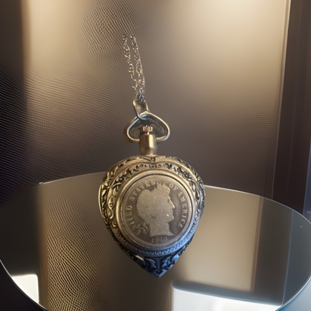 Heart-Shaped Silver Pendant Necklace